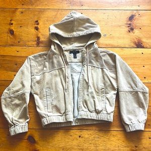 Beige: brown cropped jacket Forever 21